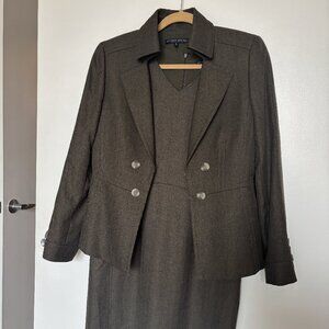 Antonio Melani Dark Green Dress + Blazer Set (Size 8)